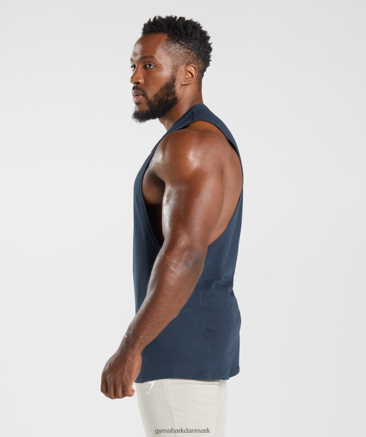 Mænd Gymshark reagere drop arm tank N4ZDDN889 flåde