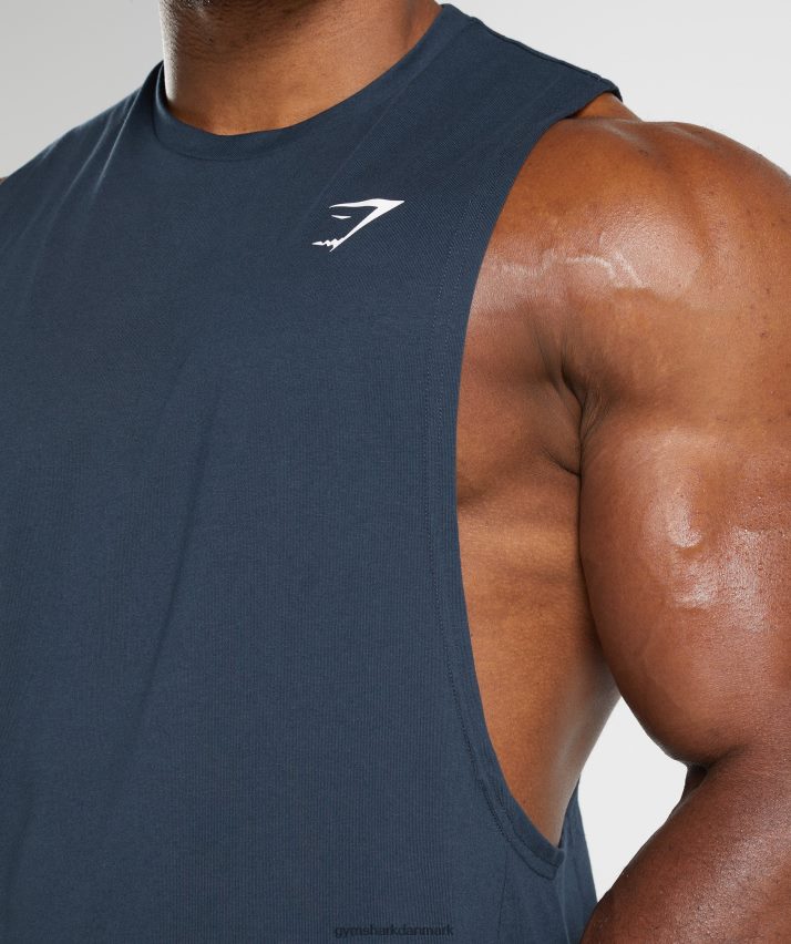 Mænd Gymshark reagere drop arm tank N4ZDDN889 flåde
