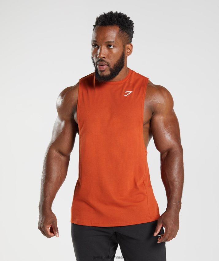 Mænd Gymshark reagere drop arm tank N4ZDDN942 cayenne rød