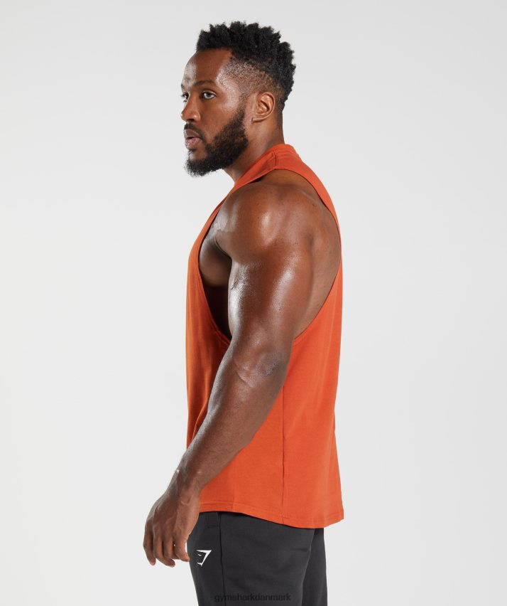 Mænd Gymshark reagere drop arm tank N4ZDDN942 cayenne rød