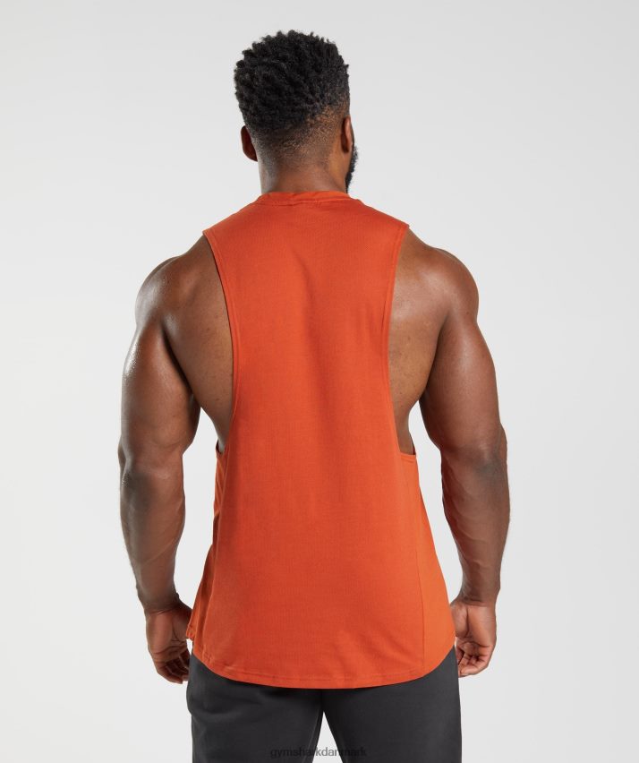 Mænd Gymshark reagere drop arm tank N4ZDDN942 cayenne rød