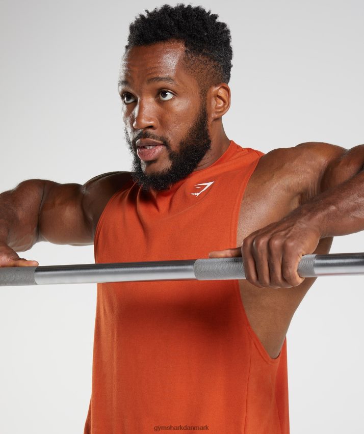 Mænd Gymshark reagere drop arm tank N4ZDDN942 cayenne rød