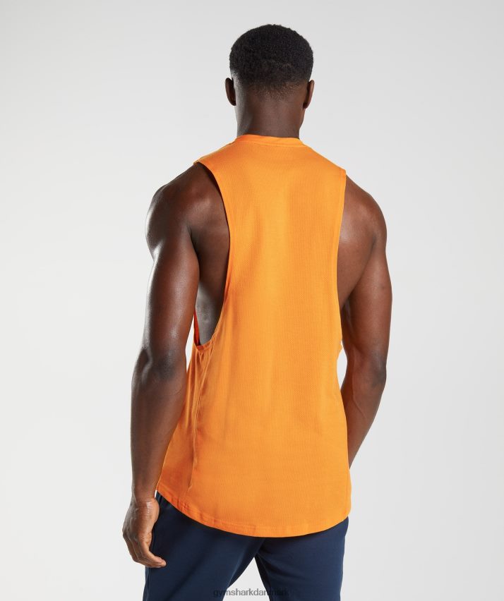 Mænd Gymshark reagere drop arm tank N4ZDDN948 sunburst orange
