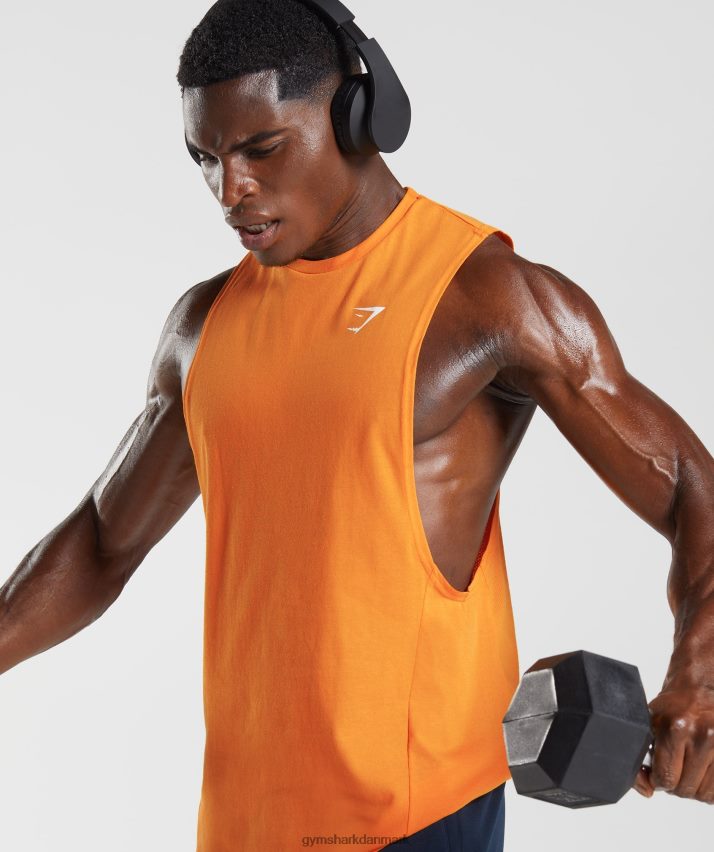 Mænd Gymshark reagere drop arm tank N4ZDDN948 sunburst orange