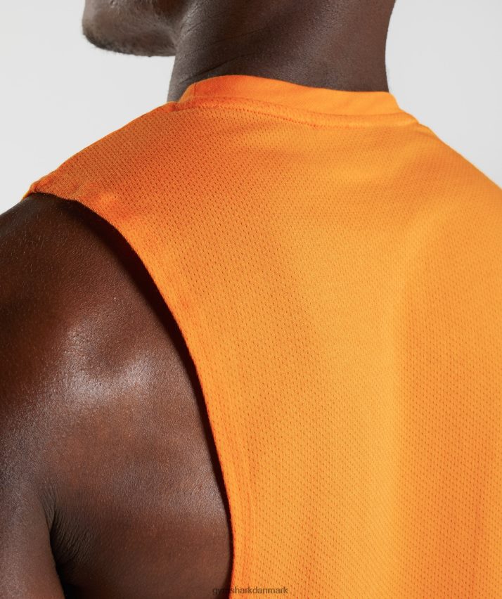 Mænd Gymshark reagere drop arm tank N4ZDDN948 sunburst orange