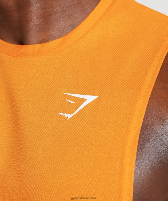 Mænd Gymshark reagere drop arm tank N4ZDDN948 sunburst orange