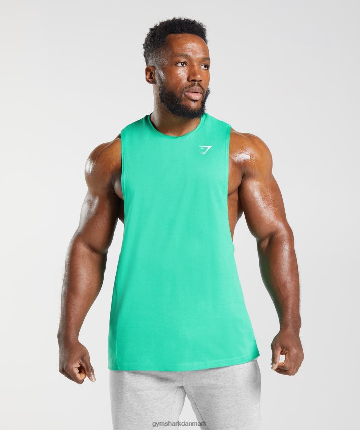 Mænd Gymshark reagere drop arm tank N4ZDDN955 tropisk grøn