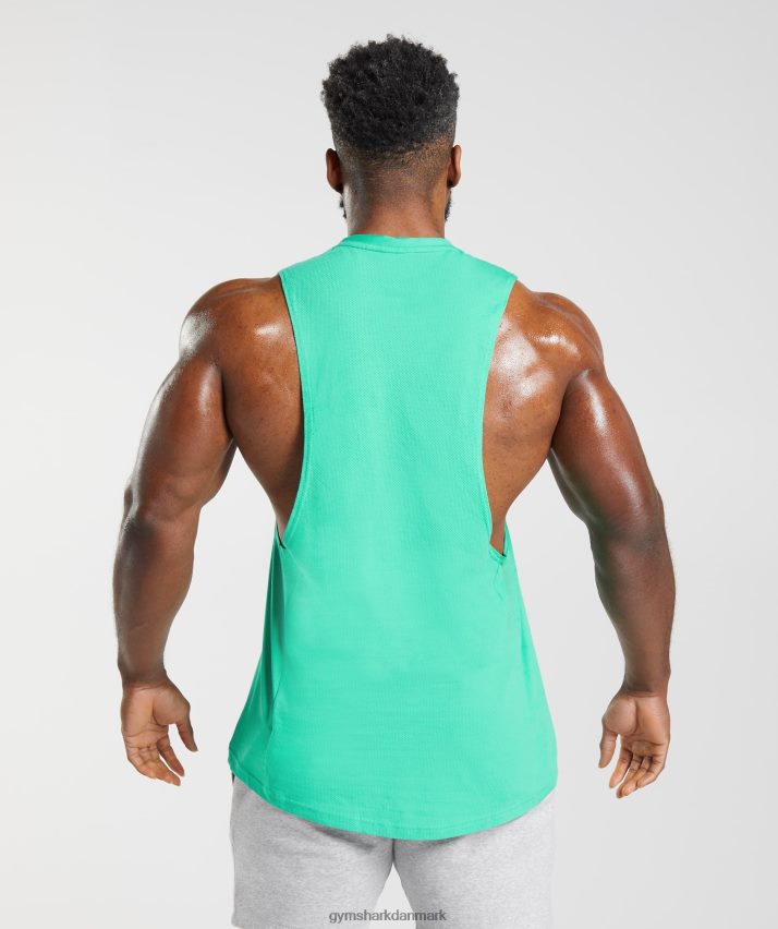 Mænd Gymshark reagere drop arm tank N4ZDDN955 tropisk grøn