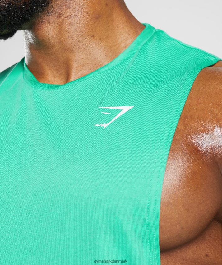 Mænd Gymshark reagere drop arm tank N4ZDDN955 tropisk grøn