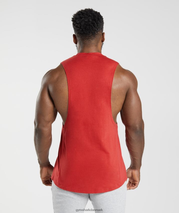 Mænd Gymshark reagere drop arm tank N4ZDDN966 salsa rød