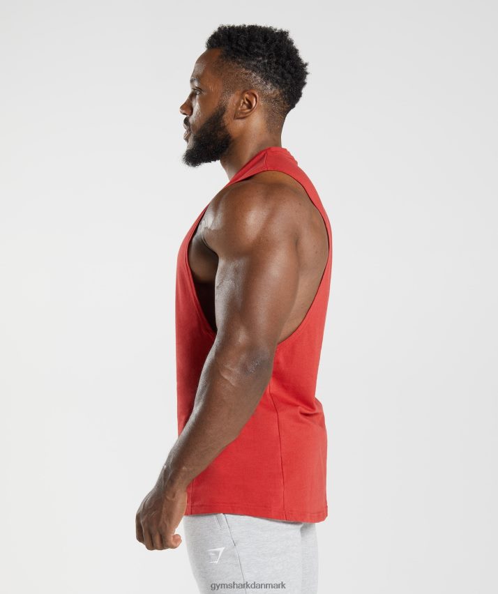 Mænd Gymshark reagere drop arm tank N4ZDDN966 salsa rød