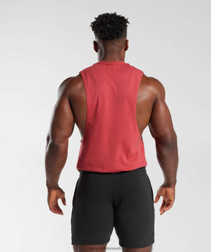 Mænd Gymshark reagere drop arm tank N4ZDDN974 soltørret rød