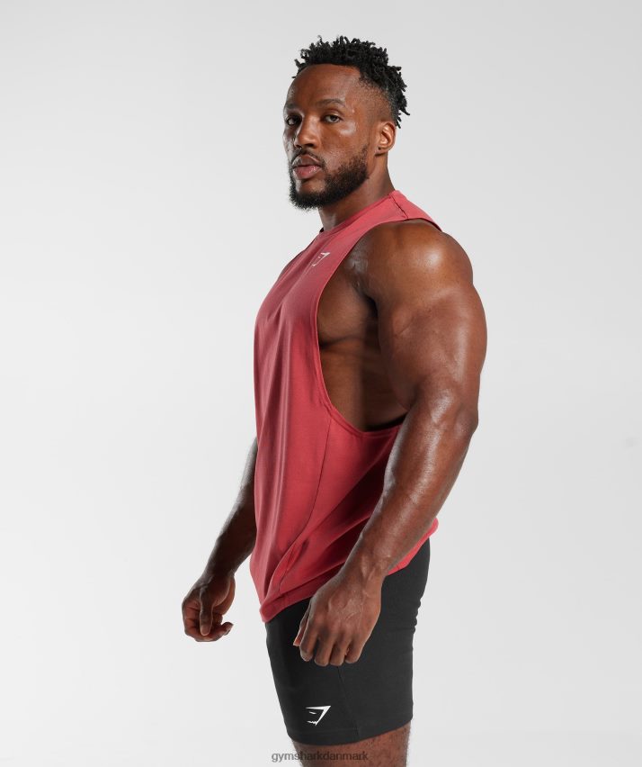 Mænd Gymshark reagere drop arm tank N4ZDDN974 soltørret rød