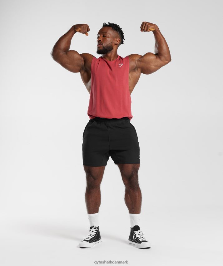 Mænd Gymshark reagere drop arm tank N4ZDDN974 soltørret rød