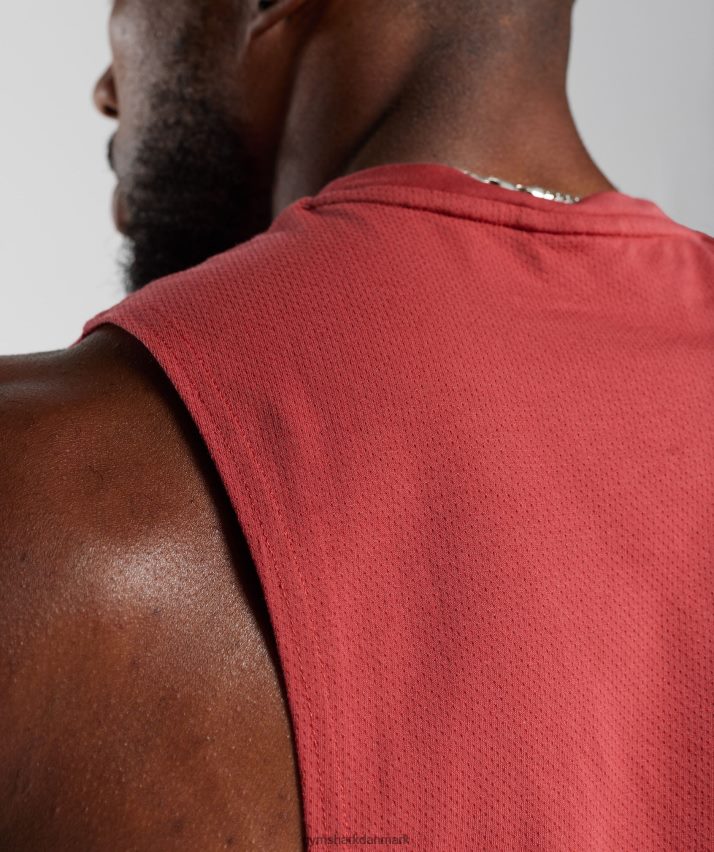 Mænd Gymshark reagere drop arm tank N4ZDDN974 soltørret rød