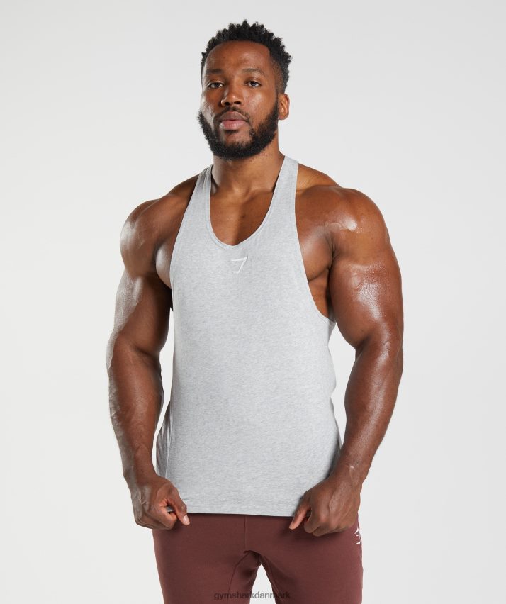 Mænd Gymshark reagere stringer N4ZDDN985 lysegrå kernemergel