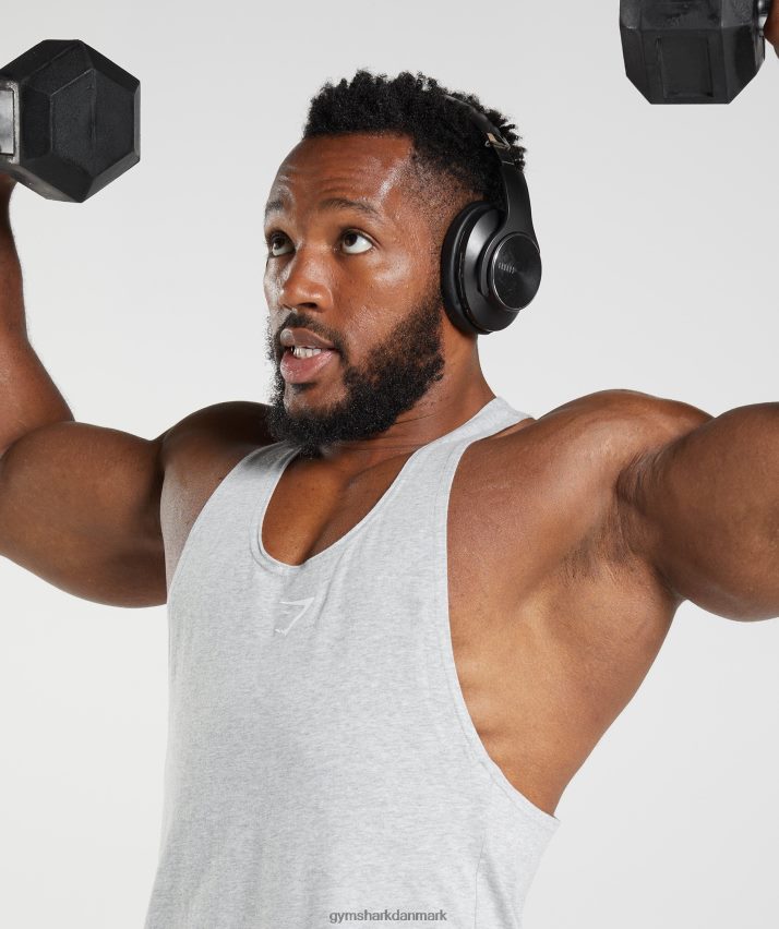 Mænd Gymshark reagere stringer N4ZDDN985 lysegrå kernemergel