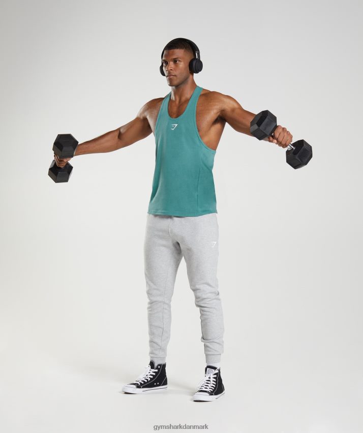 Mænd Gymshark reagere stringer N4ZDDN995 skifer blå