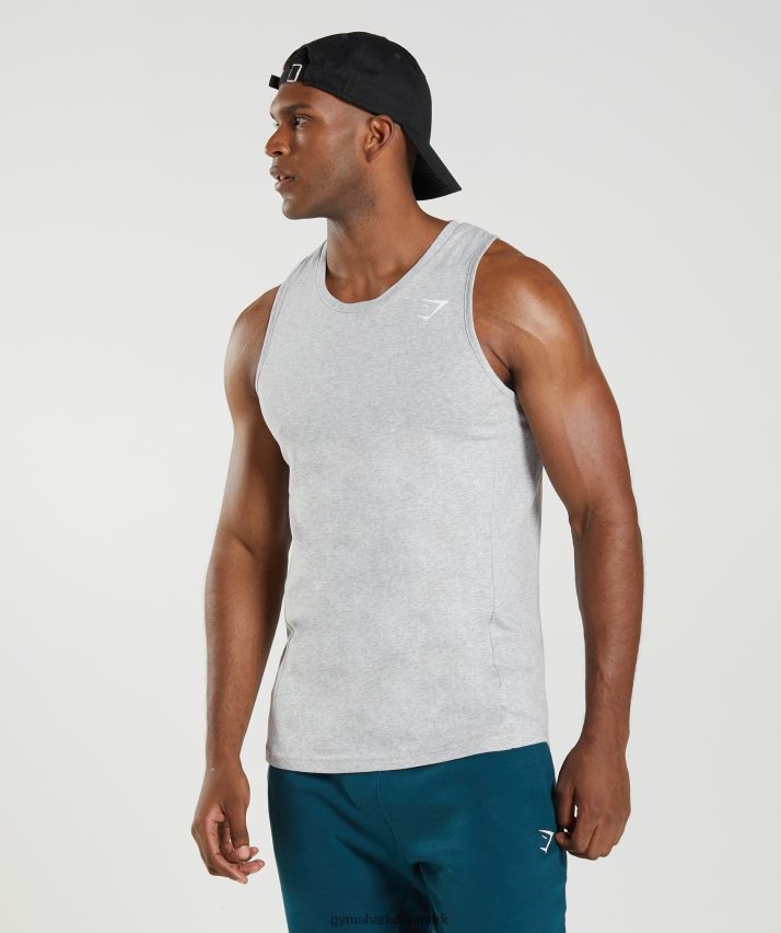Mænd Gymshark reaktionstank N4ZDDN904 lysegrå kernemergel