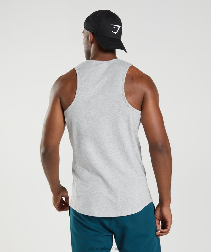 Mænd Gymshark reaktionstank N4ZDDN904 lysegrå kernemergel