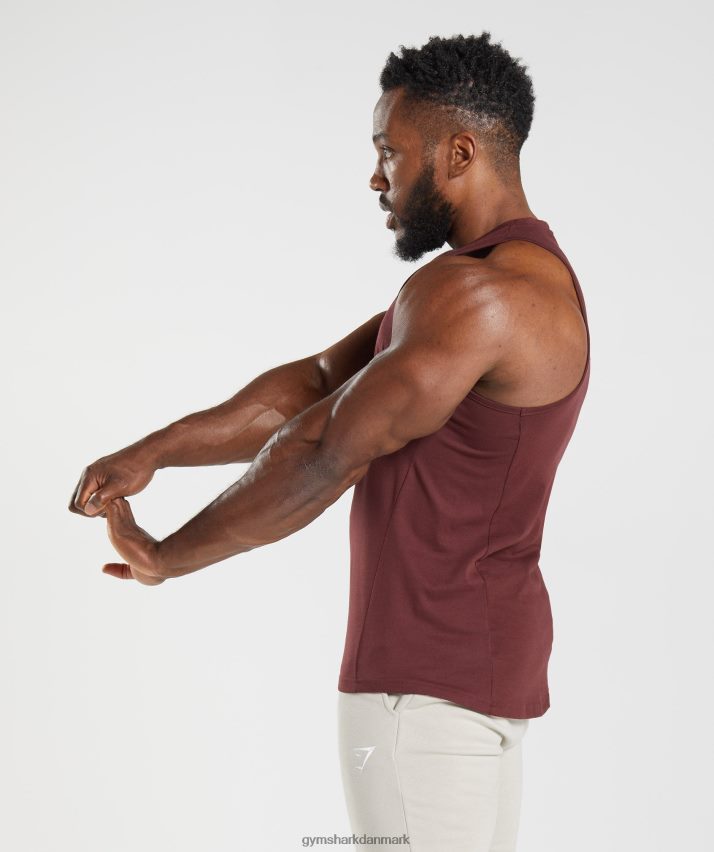 Mænd Gymshark reaktionstank N4ZDDN916 bagt rødbrun
