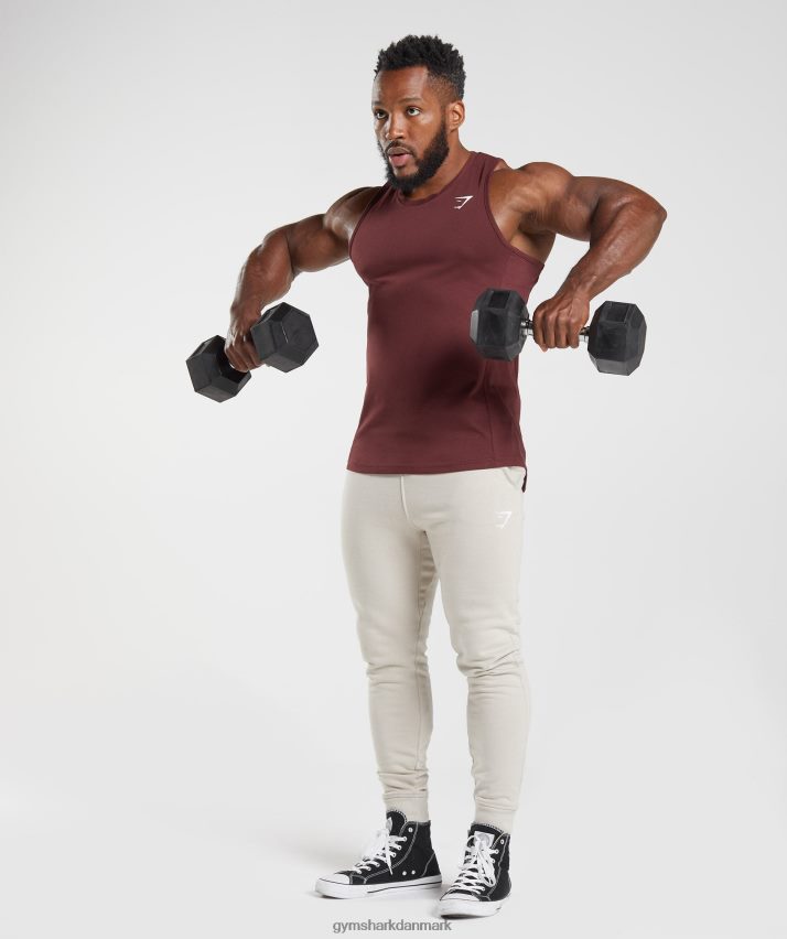 Mænd Gymshark reaktionstank N4ZDDN916 bagt rødbrun