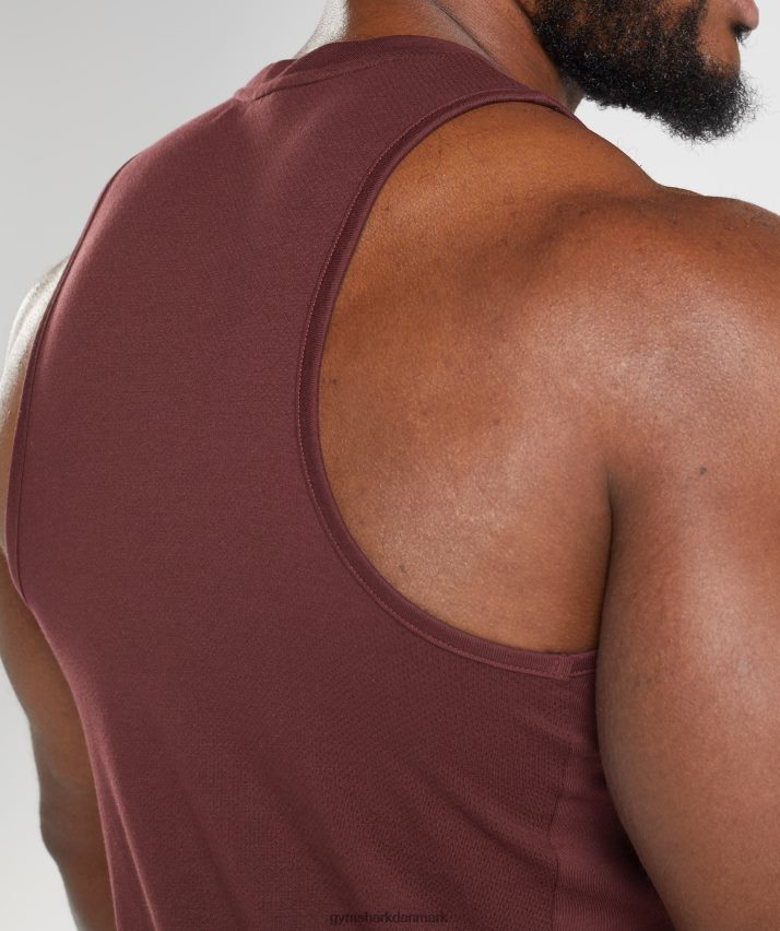 Mænd Gymshark reaktionstank N4ZDDN916 bagt rødbrun
