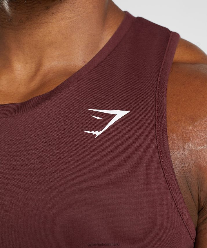 Mænd Gymshark reaktionstank N4ZDDN916 bagt rødbrun