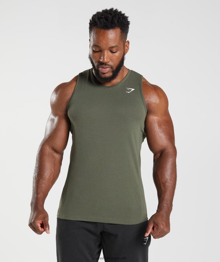 Mænd Gymshark reaktionstank N4ZDDN963 kerne oliven