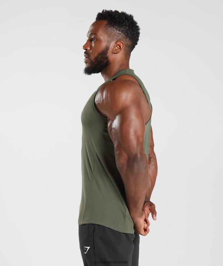 Mænd Gymshark reaktionstank N4ZDDN963 kerne oliven
