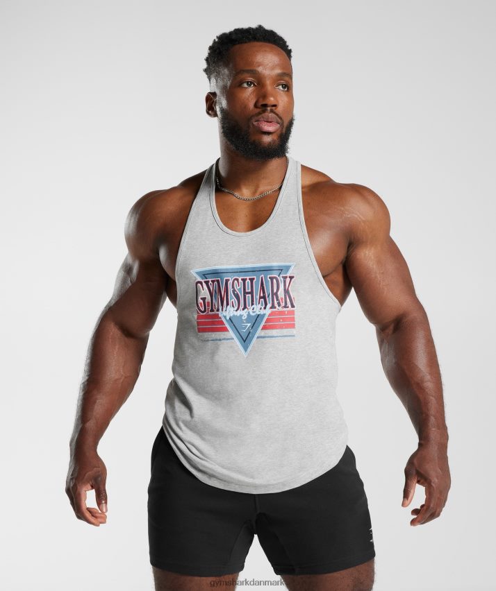 Mænd Gymshark retrobølge stringer N4ZDDN989 lysegrå kernemergel