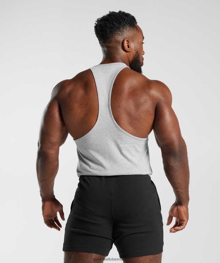 Mænd Gymshark retrobølge stringer N4ZDDN989 lysegrå kernemergel