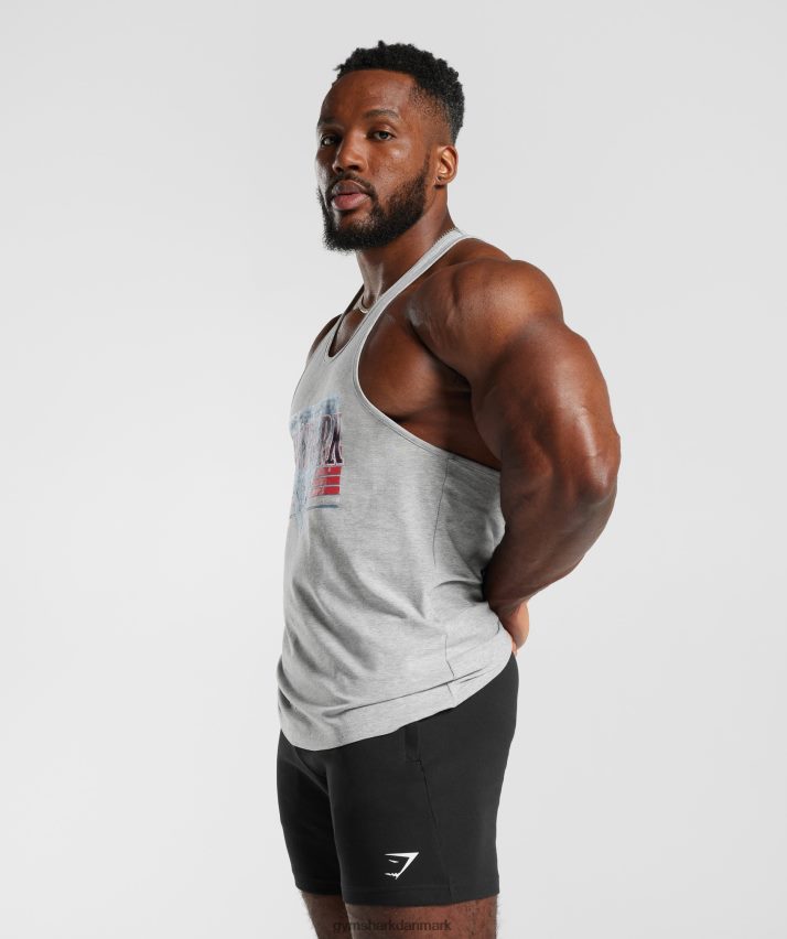 Mænd Gymshark retrobølge stringer N4ZDDN989 lysegrå kernemergel
