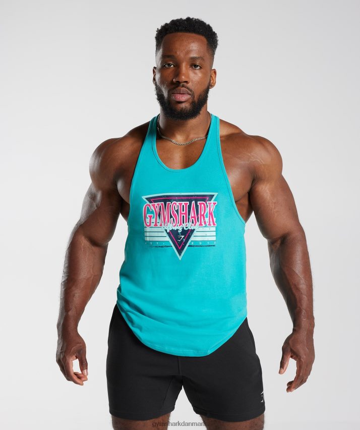 Mænd Gymshark retrobølge stringer N4ZDDN990 ægæiske blå