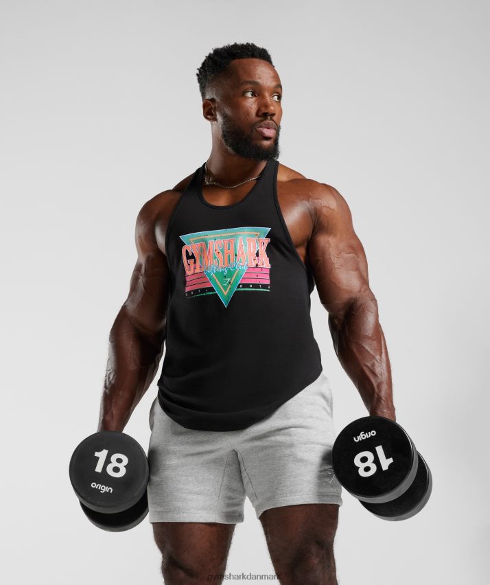 Mænd Gymshark retrobølge stringer N4ZDDN991 sort