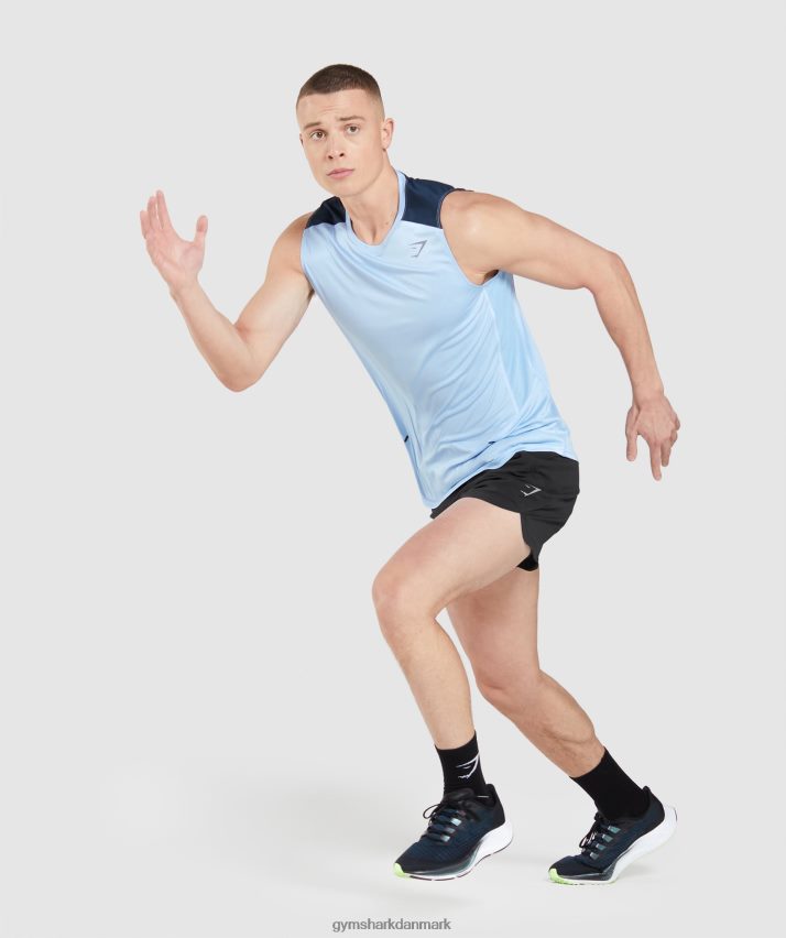 Mænd Gymshark speed evolve tank N4ZDDN903 månesten blå