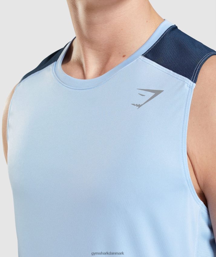 Mænd Gymshark speed evolve tank N4ZDDN903 månesten blå
