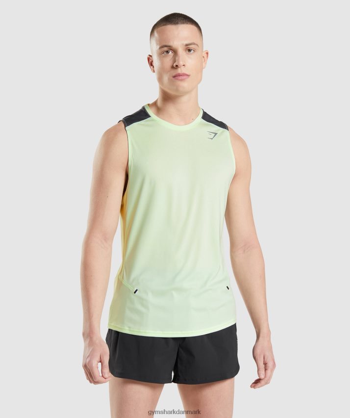 Mænd Gymshark speed evolve tank N4ZDDN909 agurk grøn