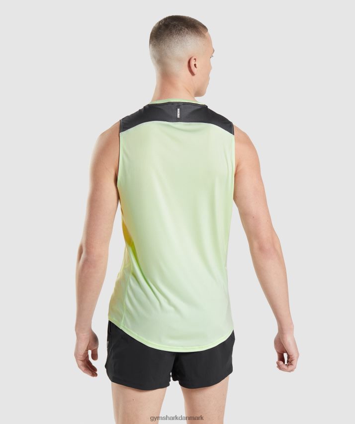 Mænd Gymshark speed evolve tank N4ZDDN909 agurk grøn