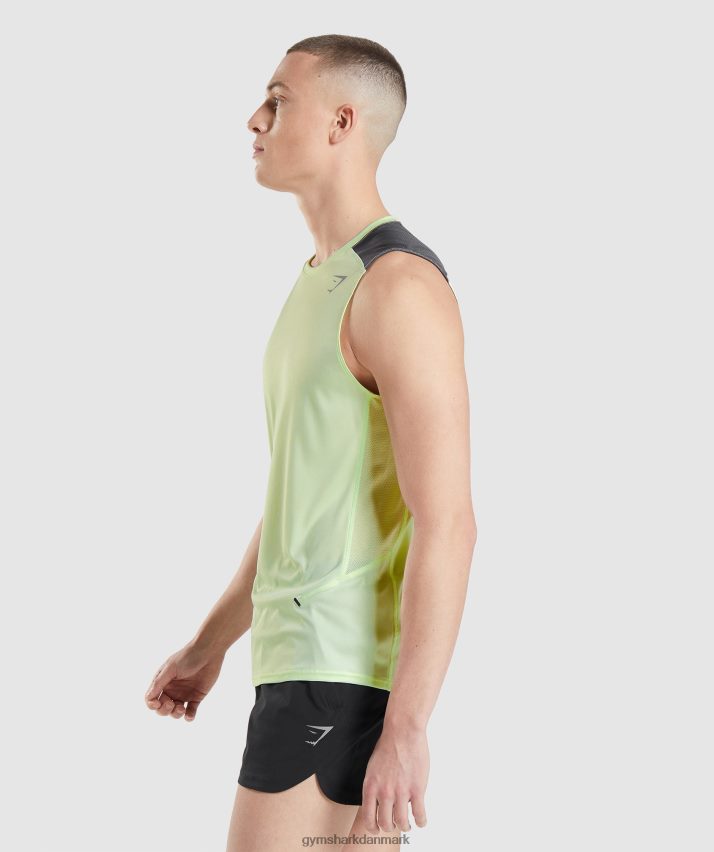 Mænd Gymshark speed evolve tank N4ZDDN909 agurk grøn