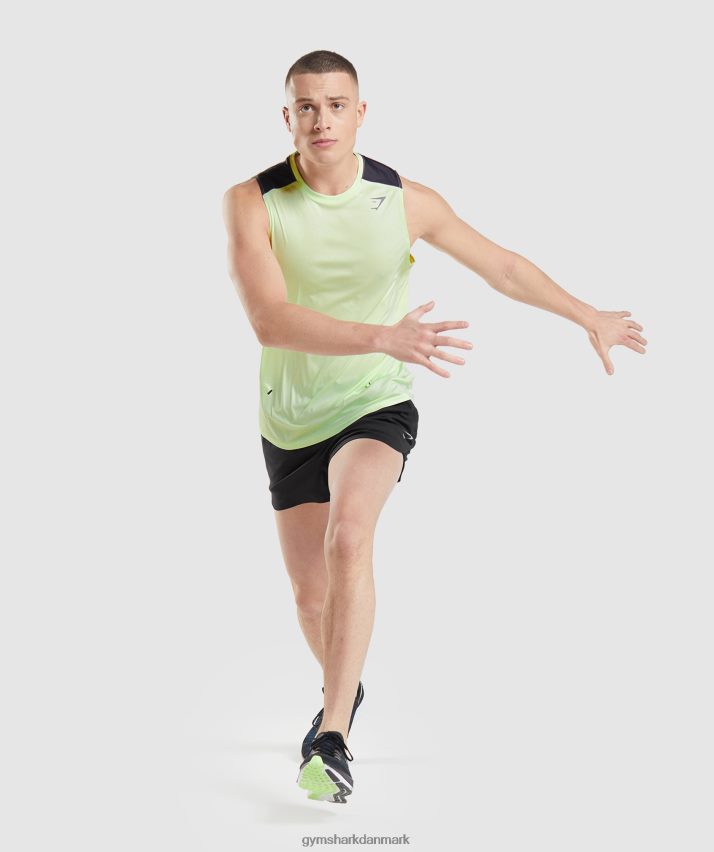 Mænd Gymshark speed evolve tank N4ZDDN909 agurk grøn