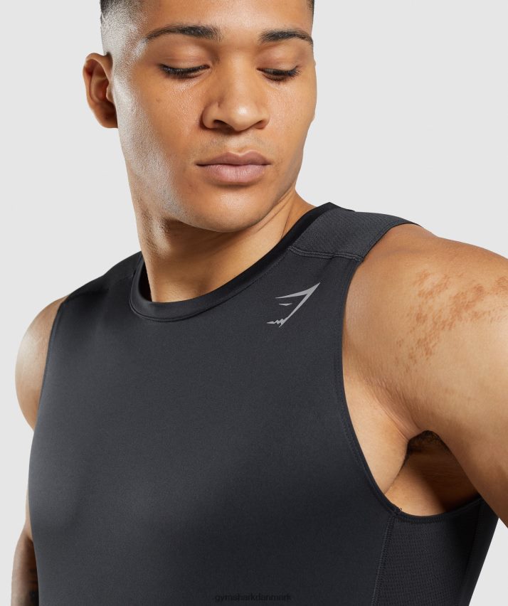 Mænd Gymshark speed evolve tank N4ZDDN920 sort