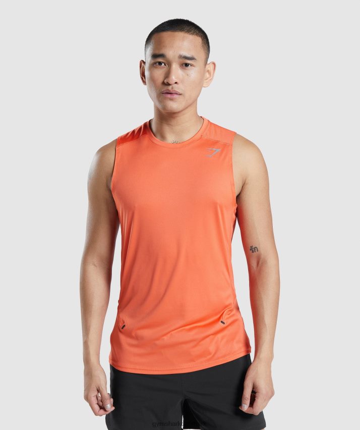Mænd Gymshark speed evolve tank N4ZDDN928 papaya appelsin