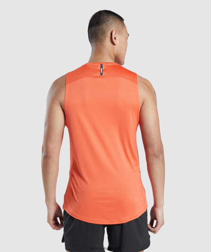Mænd Gymshark speed evolve tank N4ZDDN928 papaya appelsin