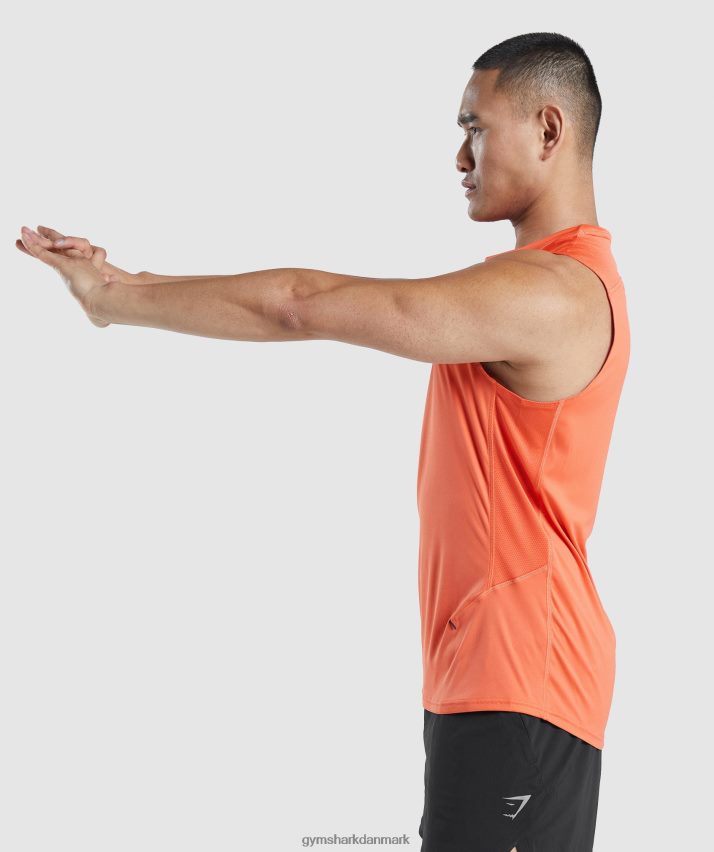 Mænd Gymshark speed evolve tank N4ZDDN928 papaya appelsin