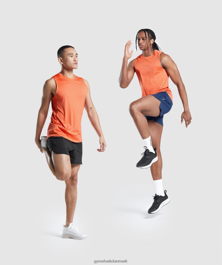Mænd Gymshark speed evolve tank N4ZDDN928 papaya appelsin