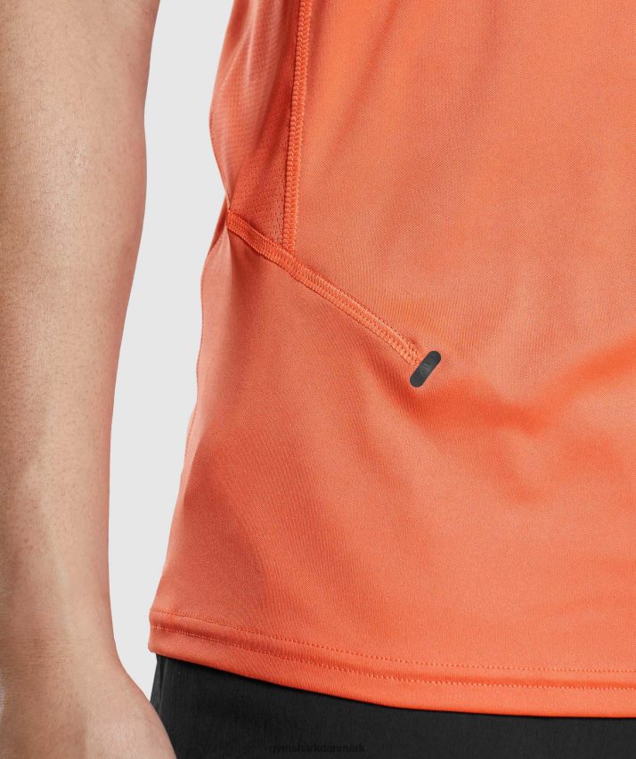 Mænd Gymshark speed evolve tank N4ZDDN928 papaya appelsin