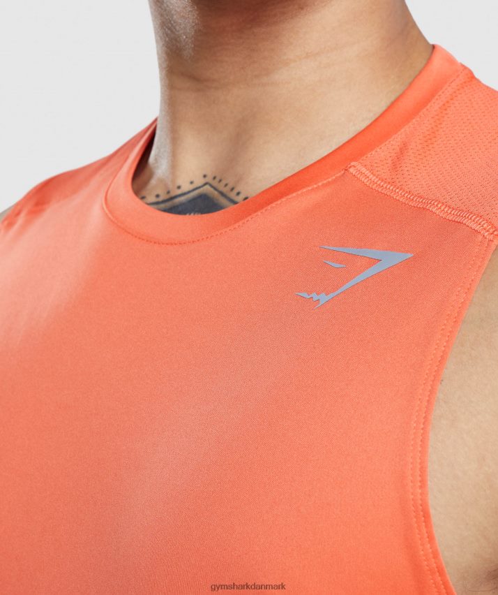 Mænd Gymshark speed evolve tank N4ZDDN928 papaya appelsin
