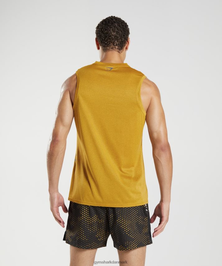 Mænd Gymshark sports tank N4ZDDN913 gurkemeje gul/sort mergel