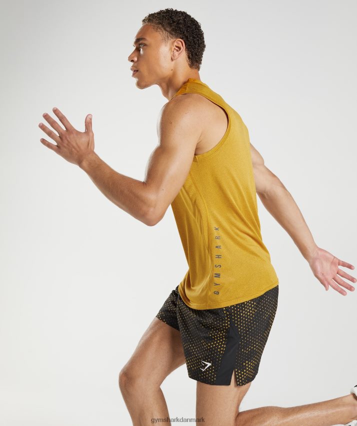 Mænd Gymshark sports tank N4ZDDN913 gurkemeje gul/sort mergel